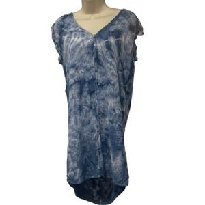 Bella Dahl Blue White Tye Die Shirt Dress (No Belt) Size Small Women’s